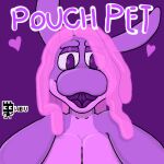 1:1 ambiguous_gender anthro bloop_(tacokurt) bog_leech_(species) bogroo digital_media_(artwork) dreadlocks english_text gastropod hair heart_symbol hybrid kangaroo logo long_ears long_hair looking_at_viewer low_res macropod male mammal marsupial mollusk monster mugshot octoroo pink_hair pseudo_hair purple_body purple_eyes simple_background solo text wbu