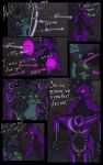 anthro bow_(weapon) canid canine canis caressing_chin ceph_(almightyparafox) clothing collar comic costume detailed_background drone dronification english_text female generation_7_pokemon group hero hi_res latex latex_clothing latex_skinsuit lycanroc magic_user male mammal midnight_lycanroc nintendo null_bulge pokemon pokemon_(species) pokemon_costume ranged_weapon skinsuit spiral spiral_eyes text tight_clothing weapon wolf xestyus yuki_(devben98)