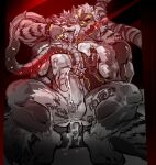 abs anal anal_penetration anthro balls band-aid band-aid_on_face bandage bandage_on_face bdsm bent_legs biceps bodily_fluids body_writing canid canine canis cjk_tally_marks collar crouching cum_strand cybernetic_jaw domestic_dog dragonsmint_(tiger) duo erection eyebrow_scar eyebrows facial_scar felid fish_hooking foreskin from_behind_position front_view genitals hands_behind_back hi_res hudifeiren humanoid_genitalia humanoid_penis lactating leash leashed_collar male male/male male_lactation mammal mgg_(character) mirror mirror_reflection nude pantherine partially_retracted_foreskin pec_grab pecs penetration penile penile_penetration penis penis_bite penis_in_ass qr_code red_eyes reflection reptile saliva saliva_on_tongue saliva_string scalie scar sex sitting_position smile smirk snake tally_marks tiger tongue tongue_out unretracted_foreskin vein veiny_penis