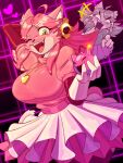 2026 3:4 4_fingers 87_god anthro bell big_breasts biped black_eyebrows black_eyes blush blush_lines bottomwear breasts cheek_tuft clothed clothed_anthro clothed_female clothing crossbar_emanata darkner deltarune digital_drawing_(artwork) digital_media_(artwork) domestic_cat duo emanata english_description eyebrows eyelashes facial_tuft fangs felid feline felis female female_anthro fingers fully_clothed fully_clothed_anthro fully_clothed_female fur gesture glistening glistening_clothing glistening_eyes gloves green_eyes grey_bottomwear grey_clothing grey_hair grey_shirt grey_skirt grey_topwear hair hand_behind_head hand_gesture handwear heart_symbol hi_res holding_object inner_ear_fluff irritable_ghost_(deltarune) jewelry long_sleeves looking_at_viewer mad_mew_mew mammal mew_mew_(undertale) multicolored_body multicolored_bottomwear multicolored_clothing multicolored_fur multicolored_skirt multicolored_tail necklace one_eye_closed open_mouth open_smile pattern_background pink_(deltarune) pink_body pink_bottomwear pink_clothing pink_fur pink_hair pink_shirt pink_skirt pink_tail pink_topwear pointing pointing_at_viewer pointy_ears prick_ears purple_bottomwear purple_clothing purple_skirt shirt simple_background skirt smile smiling_at_viewer tail teeth tongue topwear tuft two_tone_body two_tone_bottomwear two_tone_clothing two_tone_fur two_tone_skirt undertale_(series) whiskers white_body white_clothing white_fur white_gloves white_handwear white_inner_ear_fluff white_shirt white_tail white_topwear white_whiskers wink winking_at_viewer