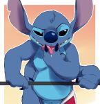 2026 4_arms 4_fingers 6/26 alien anthro arm_tuft bared_teeth bedroom_eyes belly black_eyes black_sclera blue_body blue_claws blue_fur blue_nose border breasts claws clothed clothing countershade_ear countershade_eyes countershade_fur countershade_mouth countershade_torso countershading cunnilingus_gesture digital_media_(artwork) digital_painting_(artwork) disney drool_on_hand eclipticafusion english_description experiment_(lilo_and_stitch) eyebrows featureless_breasts featureless_chest finger_claws fingers full_version_at_paywall fur geometric_background gesture glistening glistening_eyes gradient_background gripping_penis half-length_portrait head_tuft leaning_on_railing lgbt_pride lgbt_pride_month lilo_and_stitch looking_at_viewer love_handles male moobs multi_arm multi_limb narrowed_eyes notched_ear orange_background outline painting_(artwork) philtrum pink_tongue portrait presenting pubes raised_eyebrow red_clothing red_swimming_trunks red_swimwear round_nose seductive shaded sharp_teeth simple_background simple_shading slightly_chubby smile smiling_at_viewer solo stitch_(lilo_and_stitch) suggestive suggestive_gesture swimming_trunks swimming_trunks_down swimwear teasing teasing_viewer teasing_with_mouth teeth tongue toony topless tuft white_border white_outline white_seam_bottomwear