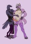 anthro attribute_theft avian balls bird blush clothed clothing coin_purse collar corvid corvus_(genus) crow duo frottage genitals genitals_shrinking glans grey_penis harness hi_res humanoid_genitalia humanoid_penis hyena kett_lezar legwear magic male male/male mammal multi_eye musclegut muscular nero228 oscine passerine penile penis penis_shrinking penis_size_comparison penises_touching purple_glans sex shrinking size_difference size_theft size_transformation stockings thong transformation underwear