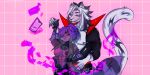 bahamut_omega card cosplay digit_ring duo felid feline female jewelry male male/female mammal married_couple marvel mitzki_blu mtsdraws pantherine procyonid purple_body raccoon ring tarot tarot_card tiger wedding_ring white_body