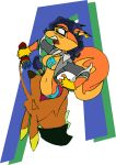 absurd_res alpha_channel anthro bodily_fluids bottomless breasts canid canine canis carmelita_fox chaoshetra clothed clothing cosplay coyote crossover crossover_cosplay cyote drooling duo electricity electroshock_weapon featureless_breasts female female_prey hi_res jacket jacket_only male male/female male_pred mammal saliva sly_cooper_(series) sony_corporation sony_interactive_entertainment sucker_punch_productions taser topwear topwear_only unwilling_prey vore weapon