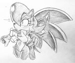 archie_comics areola bodily_fluids breast_grab breasts canon_couple chipmunk duo eulipotyphlan female grabbing_from_behind ground_squirrel hand_on_breast hedgehog hi_res icydirtball male male/female mammal monochrome nipples rodent sally_acorn sciurid sega sketch sonic_the_hedgehog sonic_the_hedgehog_(archie) sonic_the_hedgehog_(comics) sonic_the_hedgehog_(series) sweat