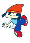 absurd_res alpha_channel anthro artist_name beanie black_ears black_eyes black_nose blue_bottomwear blue_clothing blue_pants blue_shirt blue_topwear bottomwear canid canine canis closed_frown clothing domestic_dog ears_down floppy_ears footwear frown hat headgear headwear hi_res male mammal mouth_closed orange_beanie orange_clothing orange_hat orange_headwear pants parappa parappa_the_rapper pivoted_ears pose red_clothing red_footwear red_shoes shirt shoes simple_background smile sony_corporation sony_interactive_entertainment tan_body text topwear transparent_background watermark xochibunsai