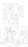 anthro baloo breasts chubby dialogue fan female hat hot male one_eye_closed overweight rebecca_cunningham skimpy_clothing strider_orion sweat talespin translucent ursine 