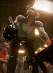 2026 3d_(artwork) amphibian anthro aquatic athletic athletic_anthro athletic_female axo_(fortnite) axolotl belt biceps big_breasts black_boots black_bottomwear black_clothing black_fingerless_gloves black_footwear black_gloves black_handwear black_pants blurred_background bodily_fluids boots bottomwear bracelet breasts cleavage clothed clothing crossover digital_media_(artwork) dipstick_tail dreamworks drinking dumbbell duo epic_games excessive_sweat exercise eyelashes felid female female_focus fingerless_gloves footwear fortnite fur glistening glistening_body gloves glowing green_clothing green_sclera green_shirt green_topwear grey_tail_tip gym handwear hi_res holding_dumbbell holding_object jewelry kitty_kat_(the_bad_guys) lamp looking_at_another male mammal markings mole_salamander muscular muscular_arms pantherine pants pink_nose red_bracelet red_clothing red_shirt red_topwear salamander shirt shoes snow_leopard solo_focus spots spotted_body spotted_fur spotted_markings spotted_tail sweat sweaty_body tail tail_markings the_bad_guys thick_thighs topwear torn_bottomwear torn_clothing torn_pants torn_shirt torn_topwear vilgard watermark weightlifting weights wet wet_body white_body white_fur workout
