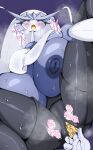 absurd_res ambiguous_gender anthro areola big_breasts big_nipples blue_areola blue_nipples bodily_fluids breasts censored dirtypaprika disembodied_hand duo female female_anthro fingering generation_7_pokemon genitals hi_res huge_breasts mosaic_censorship nintendo nipples open_mouth pheromosa pokemon pokemon_(species) pokemorph purple_eyes solo_focus spread_legs spreading sweat sweatdrop ultra_beast vaginal vaginal_fingering vulva yellow_mouth yellow_vulva