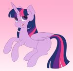 cielivell equid equine female feral friendship_is_magic gradient_background hasbro hi_res horn mammal my_little_pony mythological_creature mythological_equine mythology open_mouth simple_background smile smiling_at_viewer solo twilight_sparkle_(mlp) winged_unicorn wings