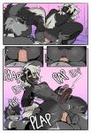 anal anal_orgasm anal_penetration anthro anthro_on_anthro anthro_penetrated anthro_penetrating anthro_penetrating_anthro anus ball_tuft balls black_body black_fur black_hair bodily_fluids bouncing_balls bouncing_penis brown_pawpads brown_penis butt clenched_teeth comic cum cum_while_penetrated cumshot domestic_cat duo ejaculation english_text erection eyes_closed fangs felid feline felis fur genital_fluids genitals glans grey_body grey_fur grin hair half-closed_eyes hand_on_partner's_leg hands-free hi_res humanoid_genitalia humanoid_hands humanoid_penis looking_pleasured male male/male male_penetrated male_penetrating male_penetrating_male mammal mephitid multicolored_body multicolored_fur narrowed_eyes nude nude_anthro nude_male on_bottom on_top onomatopoeia open_mouth open_smile orgasm orgasm_face pawpads paws penetration penile penile_penetration penis penis_in_ass pink_inner_ear pink_nose pink_penis plap_(sound) prostate_orgasm reverse_cowgirl_position sex skunk smile sound_effects sparkibarki stubble teeth text tongue tongue_out tuft two_tone_body two_tone_fur vein veiny_penis white_body white_fur white_hair yellow_sclera