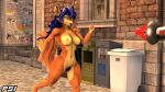 16:9 2026 3d_(artwork) absurd_res anthro blue_hair canid canine carmelita_fox casual_nudity digital_media_(artwork) female fluffy fluffy_tail fox fur hair hi_res lipstick long_hair makeup mammal multicolored_body multicolored_fur nipples nude nude_anthro nude_female orange_body orange_fur outside pink_nipples psikokinetic ranged_weapon raygun red_lipstick sly_cooper_(series) solo sony_corporation sony_interactive_entertainment source_filmmaker_(artwork) sucker_punch_productions tail tan_body tan_fur two_tone_body two_tone_fur weapon widescreen