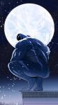 2026 absurd_res back_muscles butt crouching digital_media_(artwork) feet full_moon hi_res humanoid male marvel moon muscular muscular_butt muscular_humanoid muscular_male muscular_thighs night not_furry quads simloveyou sky soles solo star starry_sky symbiote thick_thighs venom_(marvel)