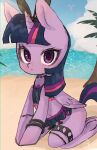 avian beach bird blank_stare choyamy clothing duo equid equine female feral friendship_is_magic gull hasbro hi_res horn island jewelry lari larid looking_at_viewer mammal my_little_pony mythological_creature mythological_equine mythology necklace palm_tree plant swimwear tree twilight_sparkle_(mlp) water winged_unicorn wings