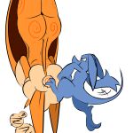 1:1 anthro bapkus bat big_ears butt chaokocartoons duo female fluffy hanging_upside_down hi_res intersex jumping mammal sleeping tail unknown_species upside_down wings