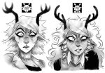 anthro antlers blazer buckteeth carol_holiday clothed clothing crazy_eyes daughter_(lore) deer deltarune drill_curls duo ear_tuft eyelashes familial_resemblance female freckles fur greyscale hair hi_res horn jewelry lightner long_hair mammal manglestar mature_female monochrome mother_(lore) mother_and_child_(lore) mother_and_daughter_(lore) necklace new_world_deer noelle_holiday parent_(lore) parent_and_child_(lore) parent_and_daughter_(lore) reference_image reindeer shirt snowgrave sweater sweater_vest teeth topwear tuft uncanny_resemblance undertale_(series) vest weird_route