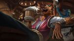 16:9 alcohol bar beer ben_(zohfur) beverage eyes_closed fantasy hasbro hi_res hyena magic:_the_gathering male mammal medieval spotted_hyena substance_intoxication tavern toasting widescreen wizards_of_the_coast zohfur