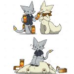 1:1 2026 2d_animation accessory ambiguous_gender animated animated_gif anthro big_tail black_clothing black_eyes black_pawpads blush brown_kerchief brown_neckerchief brown_pawpads cheek_tuft clothing container domestic_cat drinking drinking_straw duo eyes_closed facial_tuft feet felid feline felis frame_by_frame fur furgonomics grey_body grey_fur grey_tail holding_object jewelry kerchief loop lying mammal milk milk_carton milk_container musical_note musical_symbol naa-kun_(tontaro) neckerchief neckwear open_mouth overweight overweight_anthro pawpads paws ring shirt short_playtime signature simple_background sitting sitting_on_another symbol tail tail_accessory tail_jewelry tail_motion tail_ring tailwag tan_body tan_fur tan_tail tontaro topwear tuft watermark weight_gain white_background