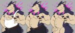 2026 5_fingers anthro barazoku belt big_muscles big_pecs biped black_bottomwear black_clothing black_nipples black_pants bottomwear cigar cigarette clothing digital_drawing_(artwork) digital_media_(artwork) elemental_manipulation eyebrows fingers fire fire_manipulation front_view fur generation_8_pokemon genitals grey_background hand_on_hip hi_res hisuian_form hisuian_typhlosion holding_cigar holding_object male middle_aged multiple_images musclegut muscular muscular_male navel nintendo nipples nude pants pecs penis pokemon pokemon_(species) purple_body purple_fur red_eyes regional_form_(pokemon) shirokoi shirt simple_background smoking smoking_cigar solo standing tan_body tan_fur tan_penis tank_top teeth thick_eyebrows thick_thighs topwear vein wade_(shirokoi) white_clothing white_shirt white_tank_top white_topwear