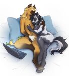 anthro anthro_on_anthro balls barely_visible_balls barely_visible_genitalia breasts brown_body computer duo electronics equid equine eyes_closed female female_anthro genitals golden_wing grey_body grey_hooves hi_res hooves horse horseshoe laptop leaning leaning_backward lostgoose male male/female male_anthro mammal markings nude nude_anthro nude_female nude_male pillow relaxing romantic romantic_couple simple_background sitting spots spotted_body tail tega_(tgt1512) white_background white_body