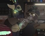 anal anal_orgasm anal_penetration anthro anus bandage big_butt big_muscles bodily_fluids brown_body brown_fur butt clothed clothing cum cum_inflation cum_inside deer diver_(fizzy_pop_ex) door duo ejaculation female female_penetrated femboy fizzy_pop_ex fluffy fluffy_tail fur genital_fluids genitals glowing glowing_eyes glowing_genitalia glowing_penis green_eyes hands-free hat headgear headwear hi_res huge_muscles huge_thighs inflation internal internal_anal leg_glider_position machine male male/female male_penetrating male_penetrating_female mammal mastectomy_scar motor_oil muscular nonbinary_(lore) orgasm partially_clothed penetration penile penile_penetration penis penis_in_ass procyonid raccoon raised_leg robot robot_anthro scar seekr_(furrylefru) sex sign sticker surprised sweat tail tan_body thick_thighs tools vaginal_fluids vaginal_squirting vulva window worried_look wrench yellow_eyes