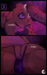 absurd_res anthro anus backless_panties barely_visible_genitalia barely_visible_vulva bed bedroom_eyes big_penis blue_clothing blue_eyes bodily_fluids butt butt_focus camel_toe charmeleon clothing collar comic dialogue drooling eager english_text erection excited eyelashes female finger_on_tongue furniture generation_1_pokemon genital_fluids genitals glans glistening glistening_body hi_res humanoid kielarts leaking lipstick looking_up love_hotel lying makeup multicolored_body narrowed_eyes nintendo on_front open_mouth panties penis penis_on_face pokemon pokemon_(species) precum precum_on_face saliva seductive shaking text thoughts underwear vein veiny_penis vulva wide_eyed worried xxx