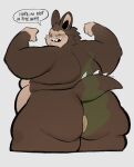 2026 anthro brown_body brown_fur brown_tail catatex_69 dialogue fart fart_cloud fart_fetish fur green_fart_cloud hi_res labubu looking_at_viewer male obese obese_anthro obese_male open_mouth open_smile overweight overweight_anthro overweight_male portrait rear_view sharp_teeth smelly smelly_anus smile solo tail talking_to_viewer tan_body tan_face tan_fur teeth three-quarter_portrait