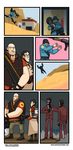  awkwardzombie comic eyewear glasses gun hat heavy_(team_fortress_2) helmet human humor katie_tiedrich mammal medic medic_(team_fortress_2) minigun ranged_weapon soldier_(team_fortress_2) spy_(team_fortress_2) team_fortress_2 weapon 