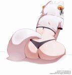 2026 2d_animation ahoge animal_humanoid animated animated_gif bell_accessory black_clothing black_panties black_underwear breasts butt butt_focus camel_toe cat_humanoid clothing crop_top digital_media_(artwork) felid felid_humanoid feline feline_humanoid female filian_(vtuber) frame_by_frame glistening glistening_butt hair hi_res humanoid light_body light_skin looking_away mammal mammal_humanoid panties shirt short_playtime side_boob simple_background sliding solo tail text topwear underwear url vtuber wersman white_clothing white_crop_top white_ears white_hair white_tail white_topwear