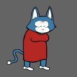 1:1 anthro clothing crossover domestic_cat dragon_ball dress felid feline felis female footwear homage humanoid jewelry low_res mammal ms_paint_adventures pixelated problem_sleuth puar_(dragon_ball) red_clothing red_dress sancha shoes solo tail