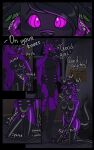 anthro canid canine canis ceph_(almightyparafox) clothing collar comic costume detailed_background drone dronification duo ear_penetration english_text female generation_7_pokemon hi_res kneeling latex latex_clothing latex_mask latex_skinsuit lycanroc male mammal mask midnight_lycanroc mind_control nintendo null_bulge null_bulge_rubbing penetration pokemon pokemon_(species) pokemon_costume skinsuit spiral spiral_eyes suit_transformation tendrils text tight_clothing transformation wolf xestyus yuki_(devben98)