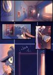 2026 a_story_with_a_known_end anthro building canid canine clothing comic digital_media_(artwork) english_text eyewear fur glasses grey_body grey_eyes grey_fur grey_hair hair hard_translated house male mammal mark_(aswake) ripli solo text translated