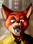 3:4 anthro canid canine clothing disney duo european_rabbit female fox fur green_clothing green_shirt green_topwear grey_body grey_fur hi_res icarozilla imminent_vore inside_mouth judy_hopps lagomorph leporid macro_male macro_pred male mammal micro_female micro_prey nick_wilde on_tongue orange_body orange_fur oryctolagus pointy_ears rabbit rabbit_ears red_fox sharp_teeth shirt solo teeth tongue topwear true_fox vore zootopia