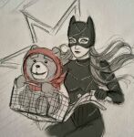 aesierz animate_inanimate batman_(series) batman_returns bear bicycle blaire_bennett catwoman cosplay dc_comics duo e.t._the_extra-terrestrial ewok female hi_res human living_plushie male mammal plushie return_of_the_jedi smile star_wars ted_(franchise) ted_(ted) teddy_bear_(species) universal_studios vehicle