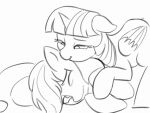 4:3 animated animated_gif applejack_(mlp) clothing cowboy_hat duo ear_lick equid equine female feral friendship_is_magic hasbro hat headgear headwear horn licking mammal my_little_pony mythological_creature mythological_equine mythology pixelpub short_playtime tongue twilight_sparkle_(mlp) winged_unicorn wings