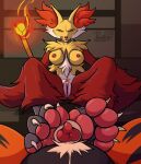 animal_genitalia animal_penis anthro anthro_on_feral arcanine bestiality breasts canine_genitalia canine_penis claws delphox duo fangs feet female female_anthro female_on_feral feral feral_pov first_person_view foot_fetish foot_play foot_rub footjob fur generation_1_pokemon generation_6_pokemon genitals hi_res inner_ear_fluff male male/female male_pov medium_breasts nintendo nipple_piercing nipples pawpads paws pawzzhky penis piercing pink_pawpads pokemon pokemon_(species) red_body red_fur sex shaded sheath soles teeth toe_claws toes tongue tongue_out tuft vulva white_body white_fur yellow_body yellow_fur