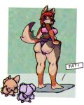 4:5 alex_(periodic) anthro big_breasts big_butt bird_dog black_nose blue_clothing blue_panties blue_underwear bra breasts butt canid canine canis chibi clothed clothing coyote dachshund domestic_dog feet female floppy_ears fur green_background grey_body grey_fur group hair humanoid_feet hunting_dog hybrid jackie_(puddlebit) mammal markings orange_body orange_eyes orange_fur overweight overweight_anthro overweight_female panties pink_bra pink_clothing pink_underwear plantigrade pointy_ears puddlebit purple_body purple_fur red_hair retriever simple_background slightly_chubby slightly_chubby_anthro slightly_chubby_female tail tail_markings tan_body tan_fur thong trio underwear underwear_only weighing_scale wide_hips wolf