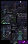 anthro canid canine canis ceph_(almightyparafox) comic detailed_background door_kick duo english_text factory female forest generation_7_pokemon hero hi_res lycanroc male mammal midnight_lycanroc night nintendo plant pokemon pokemon_(species) spiral spiral_eyes text tree wolf xestyus yuki_(devben98)