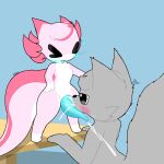 >_< 1:1 2_penises 3_toes 4_fingers amphibian animal_genitalia animal_penis anon anthro aquatic axolotl big_penis big_tail blue_penis blush bodily_fluids colored cum cum_in_mouth cum_inside cumshot digital_media_(artwork) diphallism drinking drinking_cum duo ejaculation external_gills eyes_closed feet fellatio femboy feral fin fingers fluffy fluffy_tail fur furniture genital_fluids genital_slit genitals gills grey_body grey_fur hair hand_on_another's_head hand_on_table heart_symbol hemipenes hi_res hikiwi kemono kiwi_(hikiwi) kneeling larger_male looking_at_genitalia looking_at_penis male male/male mole_salamander multi_genitalia multi_penis multicolored_body nude on_table oral penile penis pink_body salamander sex simple_background size_difference smaller_male table tail tapering_penis toes tongue tongue_out