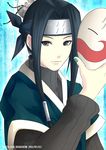  black_hair forehead_protector forhead_protector haku_(naruto) kei-suwabe long_hair male male_focus mask nail_polish naruto solo 