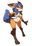 2026 3_toes 4_fingers absurd_res ahoge anthro blue_hair blue_tail breasts canid canine claws dipstick_ears ear_markings ears_back eyebrows eyelashes fangs featureless_breasts featureless_crotch feet female finger_claws fingers fox fur gloves_(marking) hair heart_eyes heart_symbol hi_res hip_tuft leg_markings mammal markings medium_breasts miakameron multicolored_ears navel nude one_fang orange_body orange_fur pivoted_ears red_eyes socks_(marking) solo tail tan_body tan_fur teeth toe_claws toes tuft
