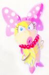 2025 anthro biped blue_eyes bracelet claws clothing colored_pencil_(artwork) dragon_koopa female finger_claws footwear gem gold_(metal) gold_bracelet gold_jewelry hi_res high_heels jewelry koopa koopaling lips mario_bros narrowed_eyes necklace nintendo nude pearl_(gem) pearl_necklace pink_bow pink_clothing pink_footwear pink_high_heels pink_lips pink_shell polka_dot_bow pose ribbon1984 scalie shell shoes simple_background solo spiked_shell spikes spikes_(anatomy) standing thick_lips traditional_media_(artwork) wendy_o._koopa white_background yellow_body