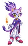  amber_eyes blaze_the_cat cat feline female fire hair high_heels mammal ponytail purple purple_body purple_clothing purple_hair sega solo sonic_(series) tail unknown_artist 