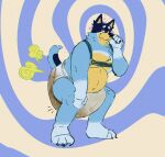 anthro australian_cattle_dog bandit_heeler big_diaper bluey_(series) canid canine canis cattledog clothed clothing crouching diaper digital_media_(artwork) domestic_dog fart fart_cloud feces fur herding_dog hi_res huge_diaper hypnotic_eyes male mammal pastoral_dog pooping slightly_chubby slightly_chubby_anthro slightly_chubby_male soiled_diaper soiling soiling_diaper solo stinknswirl sucking tail thumb_suck unclean_diaper used_diaper using_diaper wearing_diaper