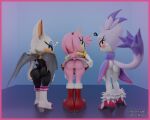3d_(artwork) 5:4 amy_rose anthro bat blaze_the_cat blush boots butt butt_focus clothed clothing clothing_lift digital_media_(artwork) domestic_cat dress dress_lift eulipotyphlan felid feline felis female footwear group hair heart_symbol hedgehog hi_res high_heels lidded_eyes looking_at_viewer looking_back mammal panties panty_shot ponytail princess rouge_the_bat royalty sega sharkzero5 shoes sonic_the_hedgehog_(series) trio underwear upskirt wings