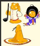 9999gpera ambiguous_gender clothed clothing egg_creature egg_yolk food food_creature goo_creature group not_furry trio