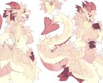 2026 2_horns anthro arm_tuft blep bovid_horn breasts brown_feet brown_hands caprine_horn claws countershading digital_drawing_(artwork) digital_media_(artwork) dipstick_ears dragon ear_markings ear_tuft feet female forked_tongue fur furred_dragon furred_scalie heart_(marking) hi_res horn knee_tuft leg_tuft markings multicolored_body multicolored_ears multicolored_fur multicolored_scales mythological_creature mythological_scalie mythology nipples nude nude_anthro nude_female open_mouth open_smile orange_body orange_countershading orange_fur orange_scales pink_body pink_countershading pink_eyes pink_inner_ear pink_nipples pink_scales pink_scutes pink_tongue pupils red_body red_claws red_countershading red_ear_tips red_horn red_pupils red_scales red_sclera scales scalie scutes shoulder_tuft simple_background smile solo spade_tail tail tan_body tan_fur thorn_paw tongue tongue_out tuft ventral_scales white_background wide_hips yellow_body yellow_countershading yellow_fur yellow_scales