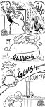 abdominal_bulge accidental_vore ambiguous_gender anthro armor black_and_white blush bra bracers clothing comic cross-popping_vein digestion duo eclairscollection embarrassed eyewear fangs female generation_1_pokemon generation_2_pokemon glasses hi_res lying max_(flamestar) monochrome nintendo on_front open_mouth oral_vore pokemon pokemon_(species) reptile reversal scalie shaking shell shell-less size_difference smaller_pred soft_vore sound_effects struggling_to_fit surprised tail teeth turtle typhlosion underwear vore wartortle water weight_gain
