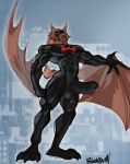 2026 3_toes 4_fingers abstract_background absurd_res alternate_version_at_source anthro anthrofied artist_name athletic athletic_anthro athletic_male balls_outline bat batman batman_(series) biped black_clothing black_skinsuit brown_body brown_fur brown_wings bulge claws clothing colored colored_sketch dc_comics detailed_bulge digital_drawing_(artwork) digital_media_(artwork) english_text erection fangs feet fingers fur genital_outline genitals hi_res humanoid_genitalia humanoid_penis latex male mammal markings mask neck_tuft orange_body orange_fur penis penis_outline plantigrade red_markings ritsukaxan sharp_teeth signature simple_background sketch skinsuit solo tail teeth text tight_clothing toes tuft vein veiny_penis wearing_mask winged_arms wings