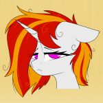 1:1 2026 equid equine fan_character female feral frown hair hasbro hi_res horn jacqueling mammal my_little_pony mythological_creature mythological_equine mythology simple_background solo tired unicorn unicorn_horn